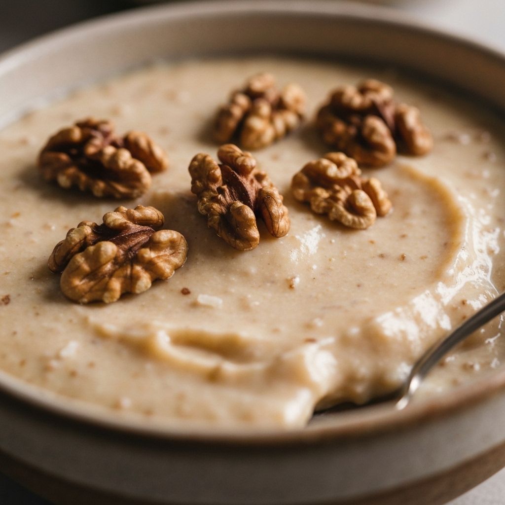 Pudim de Nozes e Coco